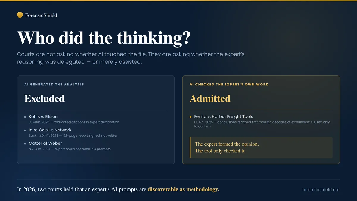 Your Prompts Are Discoverable: What 2026's AI Rulings Mean for Forensic Evaluators